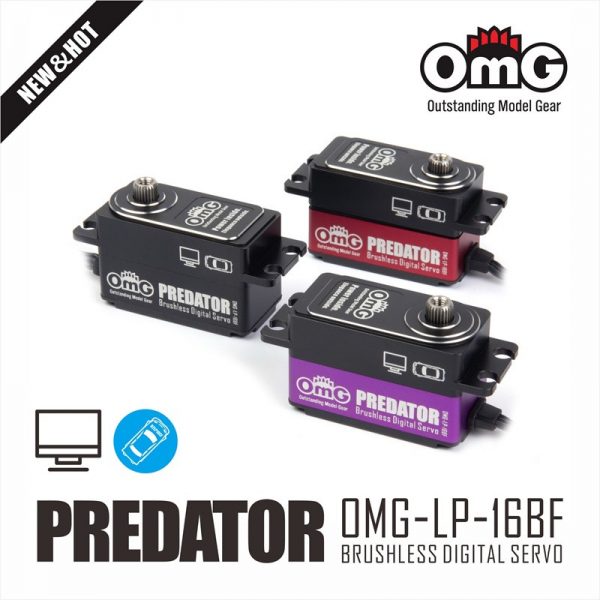 OMG LP-16BF-BK LP brushless 8.4V 0.045sec 15kg (Black/Red/Violet)