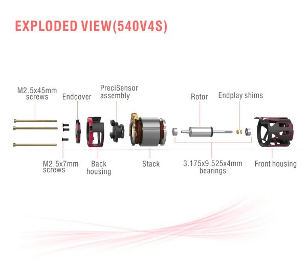 Surpass Hobby 540 V4S 3.5T Sensored Brushless Motor for Modified Stock 1/10 1/12 F1 Car