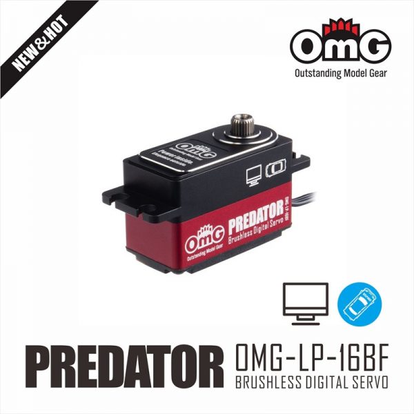 OMG LP-16BF-BK LP brushless 8.4V 0.045sec 15kg (Black/Red/Violet)