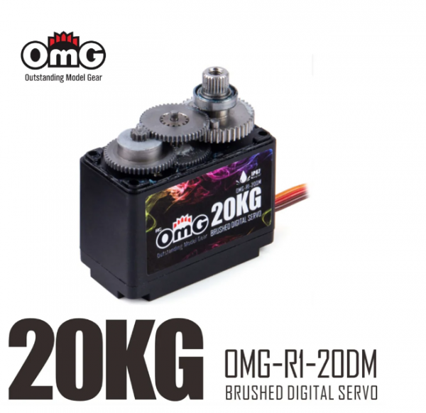 OMG R1-20DM Std Stainless Gear waterproof 7.4V 0.112s 23kg