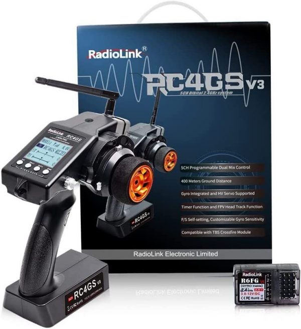 RadioLink RC4GS V3 2.4GHz 5CH Tx 6CH Rx GYRO 400mtr Range RC4GSV3-R6FG