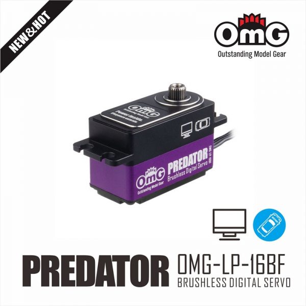 OMG LP-16BF-BK LP brushless 8.4V 0.045sec 15kg (Black/Red/Violet)
