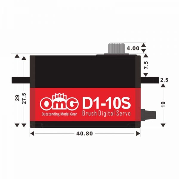 OMG D1-10S LP Brush 6.0V 0.074sec 12kg