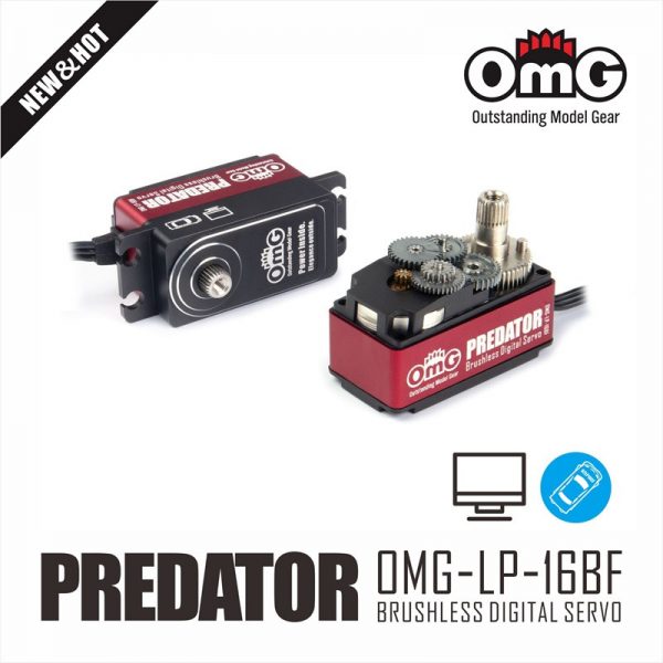 OMG LP-16BF-BK LP brushless 8.4V 0.045sec 15kg (Black/Red/Violet)