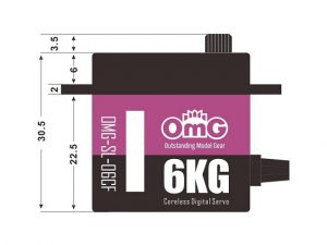 OMG SL-06CF-W Mini Coreless HV 6V 0.1 6.5kg