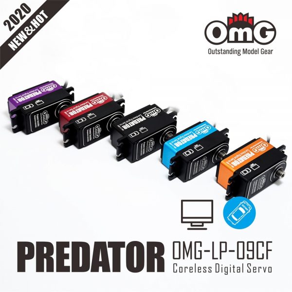 OMG LP-09CF-BK LP Coreless 7.4V 0.082sec 10.5kg (Black/Red/Violet)
