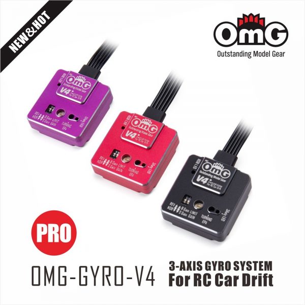 OMG Gyro V4 3-AXIS Gyro for Drift car and Touring Drift F1 (Red, Black, Violet)
