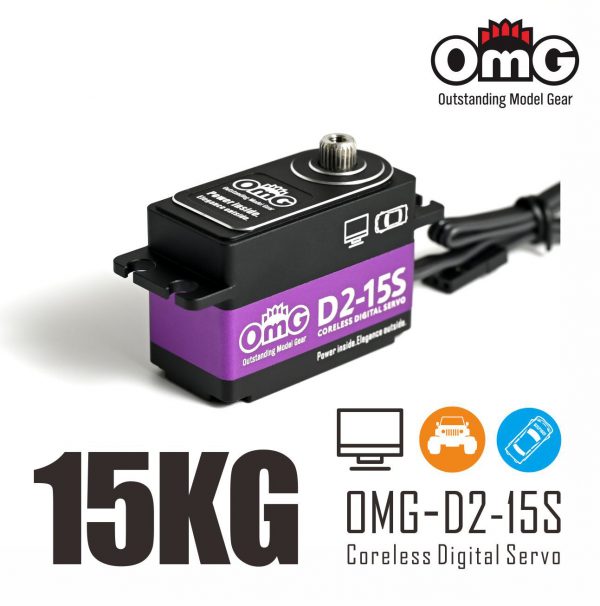 OMG LP-15CF LP Coreless 7.4V 0.058sec 16.5kg (Black/Red/Violet)