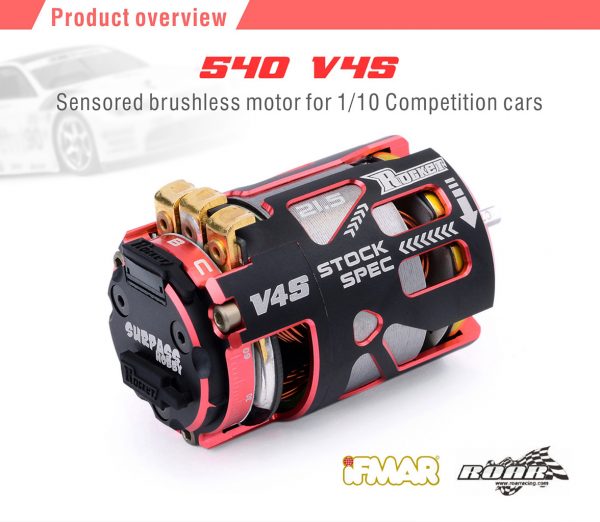 Surpass Hobby 540 V4S 3.5T Sensored Brushless Motor for Modified Stock 1/10 1/12 F1 Car