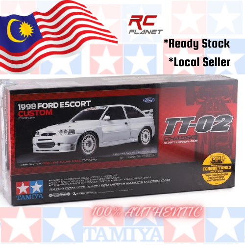 TAMIYA 58691A 1/10 RC 1998 Ford Escort Custom TT-02 No ESC, Motor included