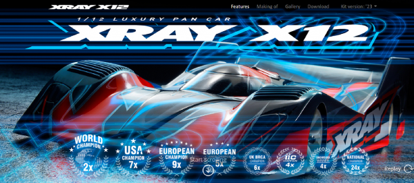 XRay 370017 XRAY X12'23 EU SPECS - 1/12 PAN CAR