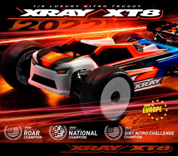 XRAY 350205 XT8'22 - 1/8 LUXURY NITRO RACING TRUGGY 