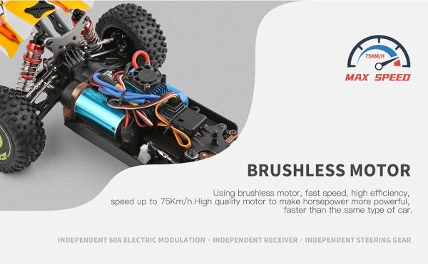 WLToys 144010 1:14 brushless 4WD 75Km/h RC high speed off-road car