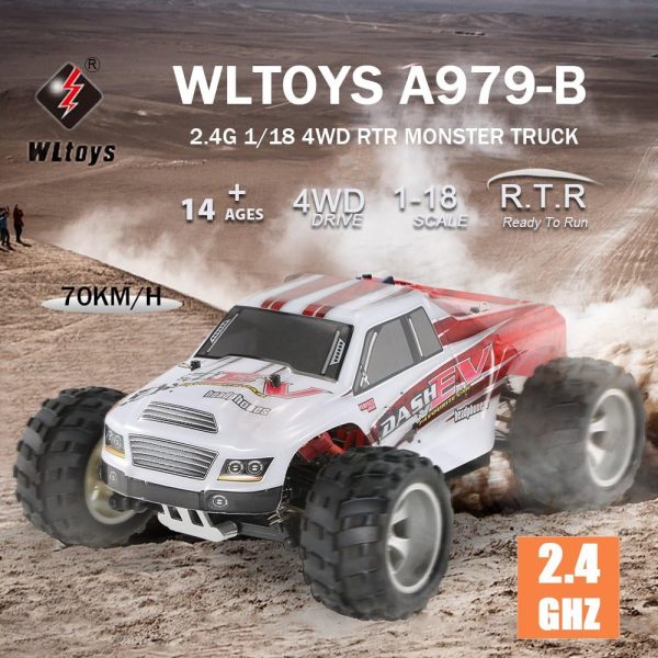 WLToys A979-B 1/18 4WD High Speed Monster Truck (70KM/H)