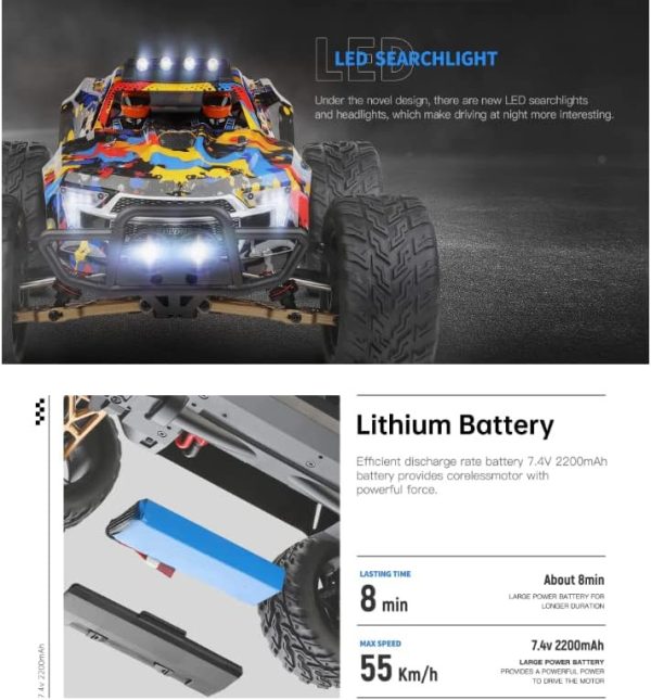 WLToys 104018 1:10 2.4G RC Car 55KM/H 4WD Large Alloy
