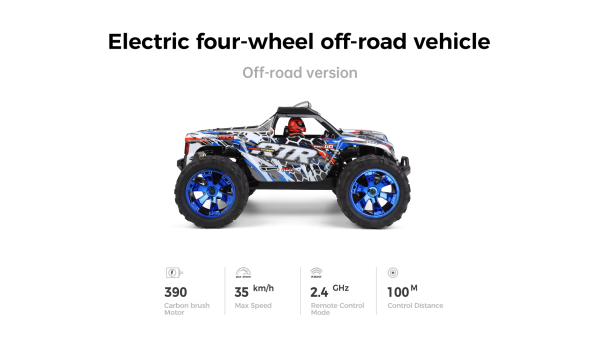 WLToys 144018 2.4G 1/14 4WD 35Km/h Monster RC