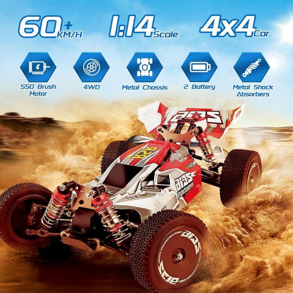 WLToys 144001 1:14 4WD 60Km/h high speed off-road car Red/Green