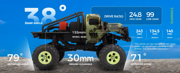 WLTOYS 184021 1/18 4WD Rock Climber 2 Speed