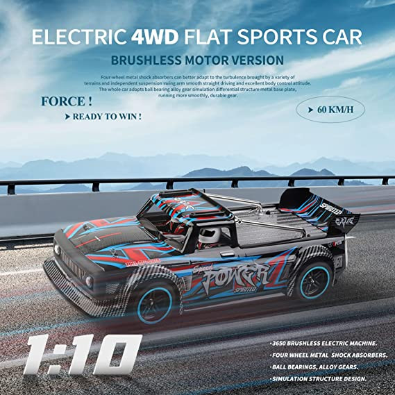 WLToys 104072 2.4Ghz 1:10 4WD 60Km/h drive flat sports car brushless