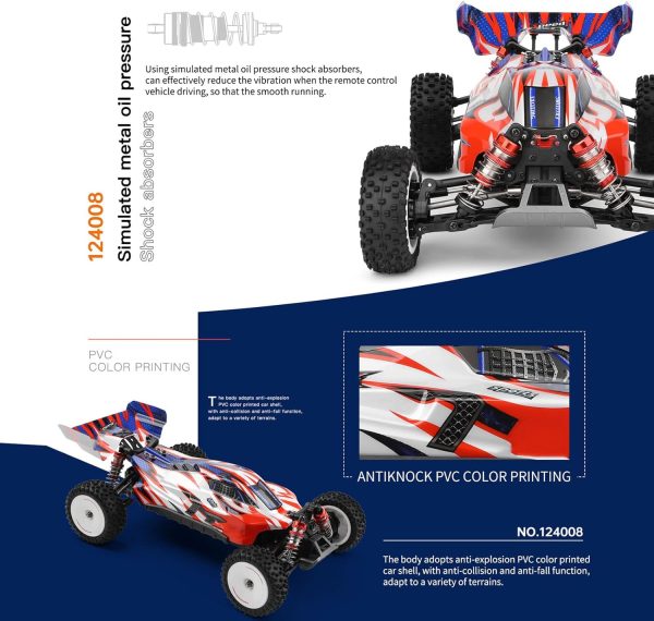 WL Toys 124008 1/12 electric 4WD drive racing car 60Km/H-3S brushless