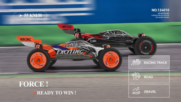 WLToys 124010 1/12 electric 4WD drive racing car 55km/h Black/Orange