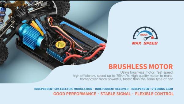 WLToys 124007 1:12 Electric 4WD racing car 75KM/H