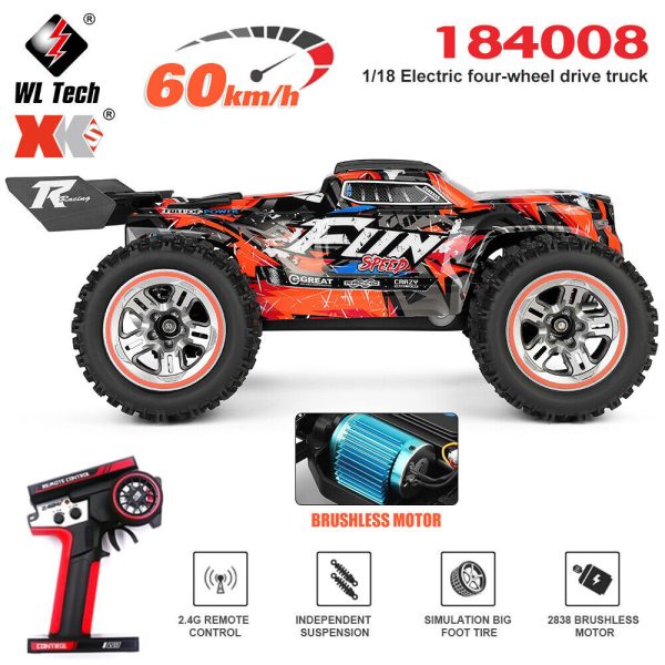 WLToys 184008 1/18 60KM/H Brushless 4WD