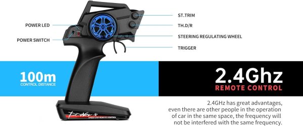 WLToys 104072 2.4Ghz 1:10 4WD 60Km/h drive flat sports car brushless