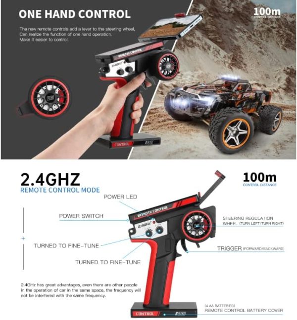 WLToys 104018 1:10 2.4G RC Car 55KM/H 4WD Large Alloy