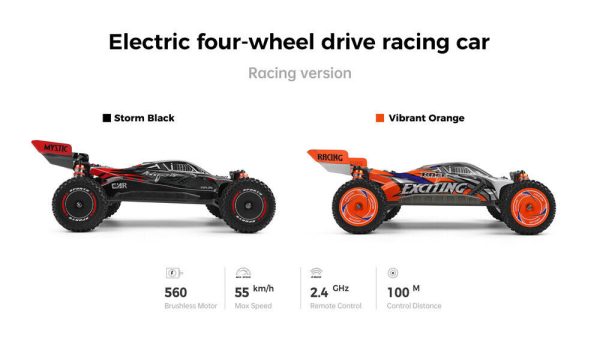 WLToys 124010 1/12 electric 4WD drive racing car 55km/h Black/Orange