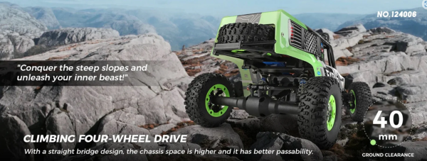 WLToys 124006 1/12 4WD 45km/h Wrangler RC Crawler Red
