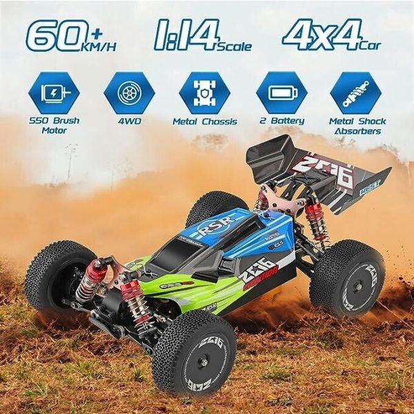 WLToys 144001 1:14 4WD 60Km/h high speed off-road car Red/Green