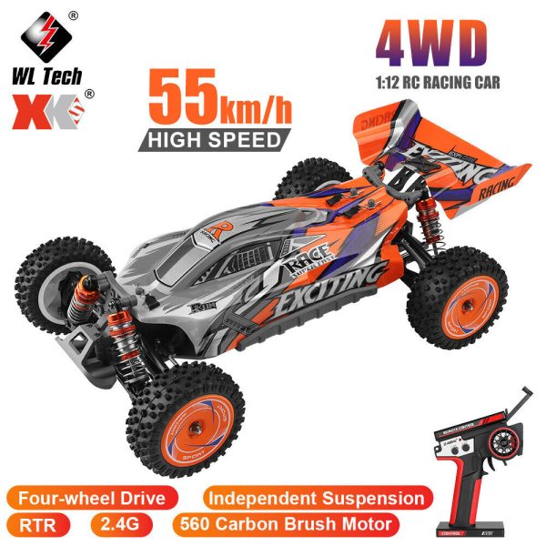 WLToys 124010 1/12 electric 4WD drive racing car 55km/h Black/Orange