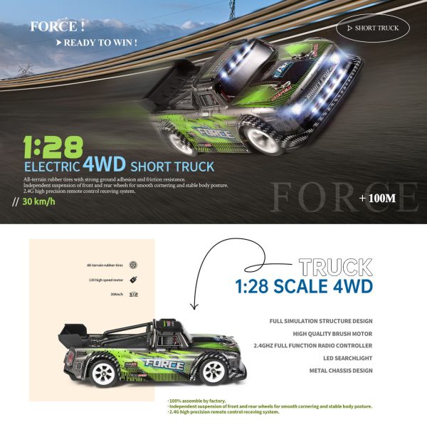 WLToys 284131 1/28 RC truck 4WD 30Km/h