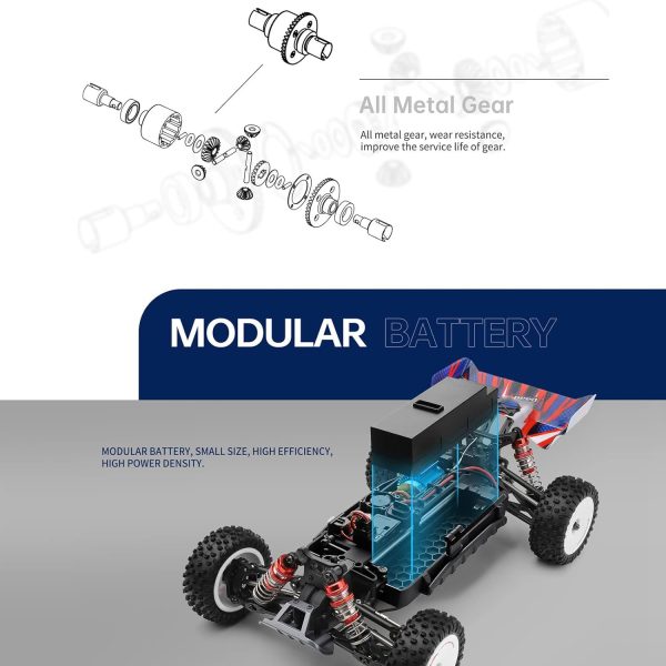 WL Toys 124008 1/12 electric 4WD drive racing car 60Km/H-3S brushless