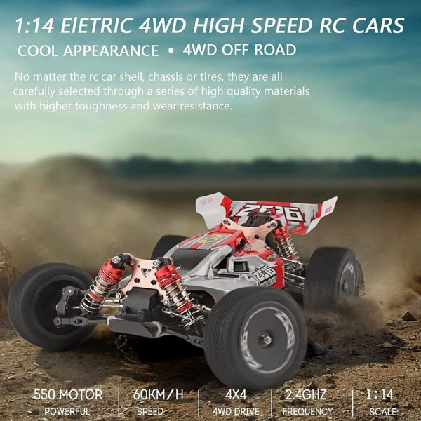 WLToys 144001 1:14 4WD 60Km/h high speed off-road car Red/Green