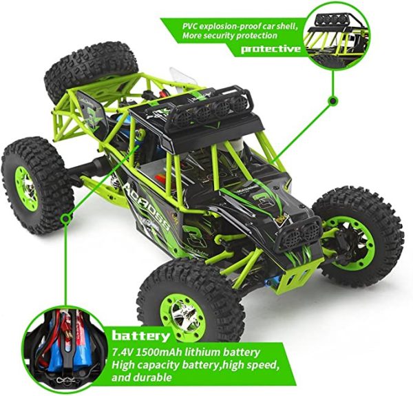 WLToys 12427 2.4G 1:12 4WD 50km/h RC rock-climber