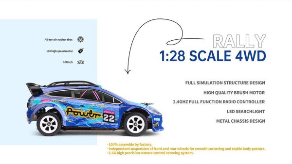 WLToys 284010 1/28 electric 4WD drive rally car 30Km/h
